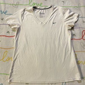 NIKE WhiteTee Dri-Fit Shirt Womans sz XL
